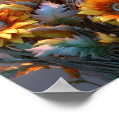 Elegante gemeenschappelijke zonnebloem mooie illus poster (Hoek)