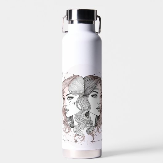 Elegante Gemini stijl Waterfles (Voorkant)