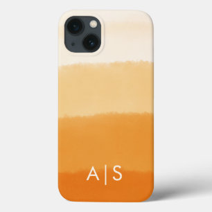 Elegante Gemonogrammeerde Initialen Pompoen Oranje Case-Mate iPhone Case