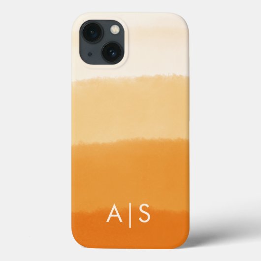 Elegante Gemonogrammeerde Initialen Pompoen Oranje Case-Mate iPhone Case (Achterkant)