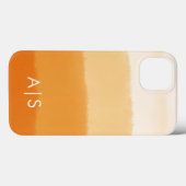 Elegante Gemonogrammeerde Initialen Pompoen Oranje Case-Mate iPhone Case (Achterkant (horizontaal))