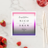 Elegante Genderfluïde Trots Bruiloft Servet (Insitu)