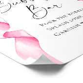 Elegante Gentle Pink Bow Vrijgezellenfeest Bubbly  Poster (Hoek)