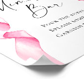 Elegante Gentle Pink Bow Vrijgezellenfeest Mimosa  Poster (Hoek)