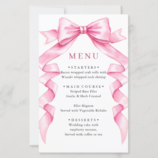 Elegante Gentle Roze Hand Getrokken Boog Huwelijk (Voorkant)