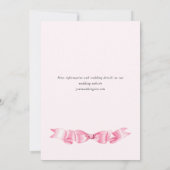 Elegante Gentle Roze Hand Getrokken Boog Huwelijk Kaart (Achterkant)