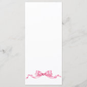 Elegante Gentle Roze Hand Getrokken Boog Huwelijk Menu (Achterkant)