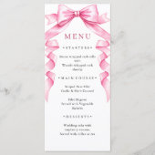 Elegante Gentle Roze Hand Getrokken Boog Huwelijk Menu (Voorkant)