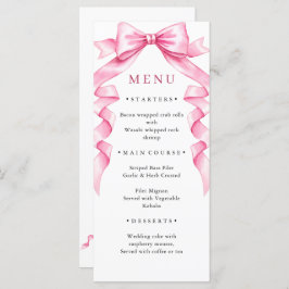 Elegante Gentle Roze Hand Getrokken Boog Huwelijk Menu