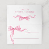Elegante Gentle Roze Hand Getrokken Boog Huwelijk Plaatskaartje
