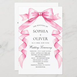 Elegante Gentle Roze Hand Getrokken Boog Wedding P