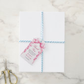 Elegante Gentle Roze Hand Getrokken Bow Ribbon Wed Cadeaulabel (Met Touw)