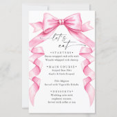 Elegante Gentle Roze Hand getrokken Bow Wedding Me (Voorkant)