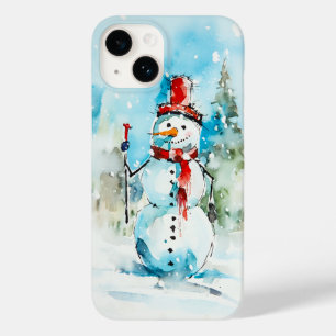 Elegante Gentleman Snowman Case-Mate iPhone 14 Hoesje
