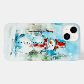 Elegante Gentleman Snowman Case-Mate iPhone Case (Achterkant (horizontaal))