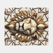 "Elegante Geometrie" Fleece Deken (Voorkant (Horizontaal))