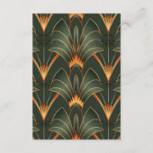 Elegante geometrische Art Deco bruiloft Informatiekaartje (Achterkant)