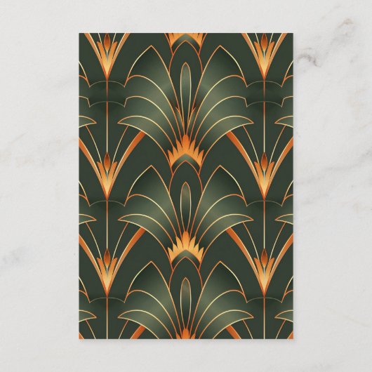 Elegante geometrische Art Deco bruiloft Informatiekaartje (Achterkant)