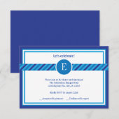 Elegante Geometrische Bar Mitswa Receptie Kaart (Voorkant / Achterkant)