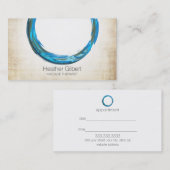 Elegante geometrische blauwe cirkels Professional Afsprakenkaartje (Voorkant / Achterkant)