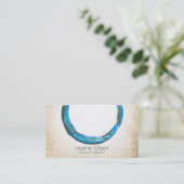 Elegante geometrische blauwe cirkels Professional Afsprakenkaartje (Staand voorkant)