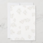 Elegante geometrische bloemenbruiloft uitnodiging (Achterkant)