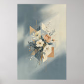 Elegante Geometrische Botanische Kunst Poster (Voorkant)