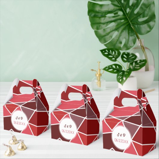 Elegante geometrische bruiloft bedankdoosjes (Meervoudige)
