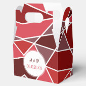 Elegante geometrische bruiloft bedankdoosjes (Geopend)