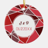 Elegante geometrische bruiloft keramisch ornament (Voorkant)