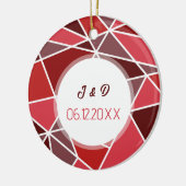 Elegante geometrische bruiloft keramisch ornament (Links)