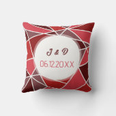 Elegante geometrische bruiloft kussen (Achterkant)