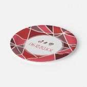 Elegante geometrische bruiloft papieren bordje (Gekanteld)