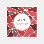 Elegante geometrische bruiloft servet (Voorkant)