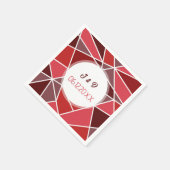 Elegante geometrische bruiloft servet (Hoek)