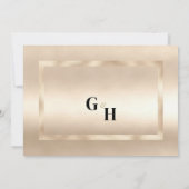 Elegante geometrische champagne gouden glam Dank u Kaart (Achterkant)