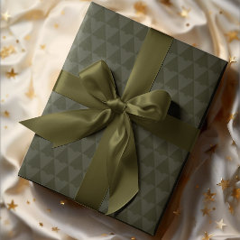 Elegante geometrische eentonige kerstboom vakantie cadeaupapier