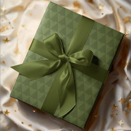 Elegante geometrische eentonige kerstboom vakantie cadeaupapier