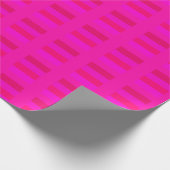Elegante geometrische Fuchsia, rood en schokkend r Cadeaupapier (Hoek)