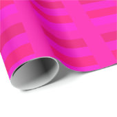 Elegante geometrische Fuchsia, rood en schokkend r Cadeaupapier (Rol Hoek)