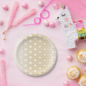 Elegante geometrische gouden Baby showers servette Papieren Bordje (Feest)