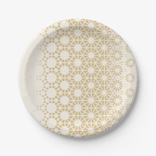 Elegante geometrische gouden Baby showers servette Papieren Bordje