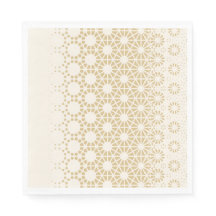 Elegante geometrische gouden Baby showers servette