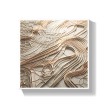 Elegante Geometrische Gouden Draad Abstract op Wit