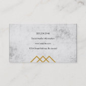 Elegante geometrische gouden lijnen met moderne gr visitekaartje (Achterkant)