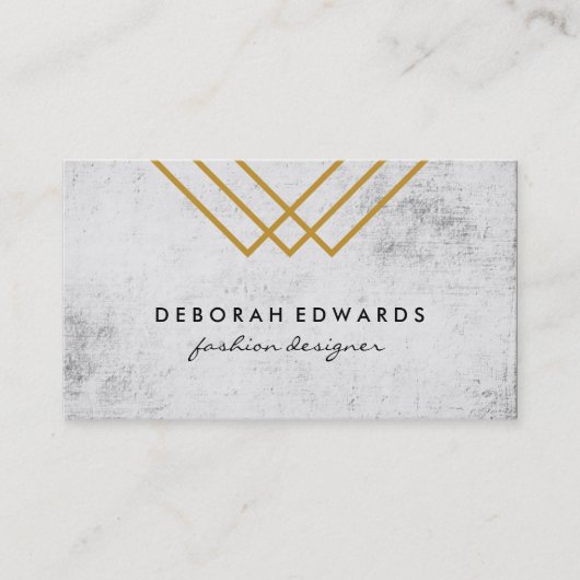 Elegante geometrische gouden lijnen met moderne gr visitekaartje (Voorkant)