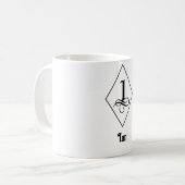 Elegante Geometrische Initiaal Monogram I Koffiemok (Voorkant links)