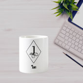 Elegante Geometrische Initiaal Monogram I Koffiemok