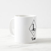 Elegante Geometrische Initiaal Monogram L Koffiemok (Voorkant links)