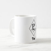Elegante Geometrische Initiaal Monogram P Koffiemok (Voorkant links)